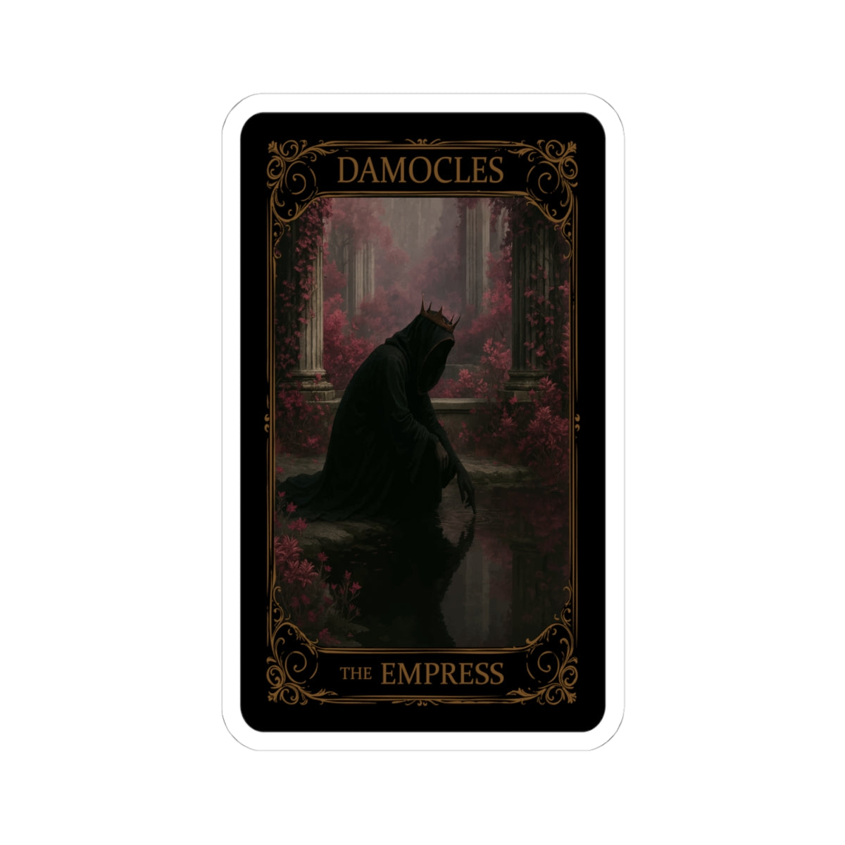 The Empress Tarot -Cut Stickers, Gothic Aesthetic, Gift for Tarot Lovers, Witchy Decor, Unique Party Favors