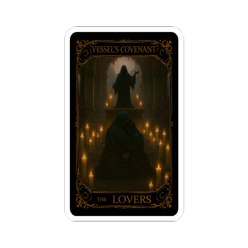 The Lovers Tarot Kiss-Cut Stickers, Romantic Gift, Witchy Decor, Tarot Aesthetic, Laptop Stickers, Magical Home Decor
