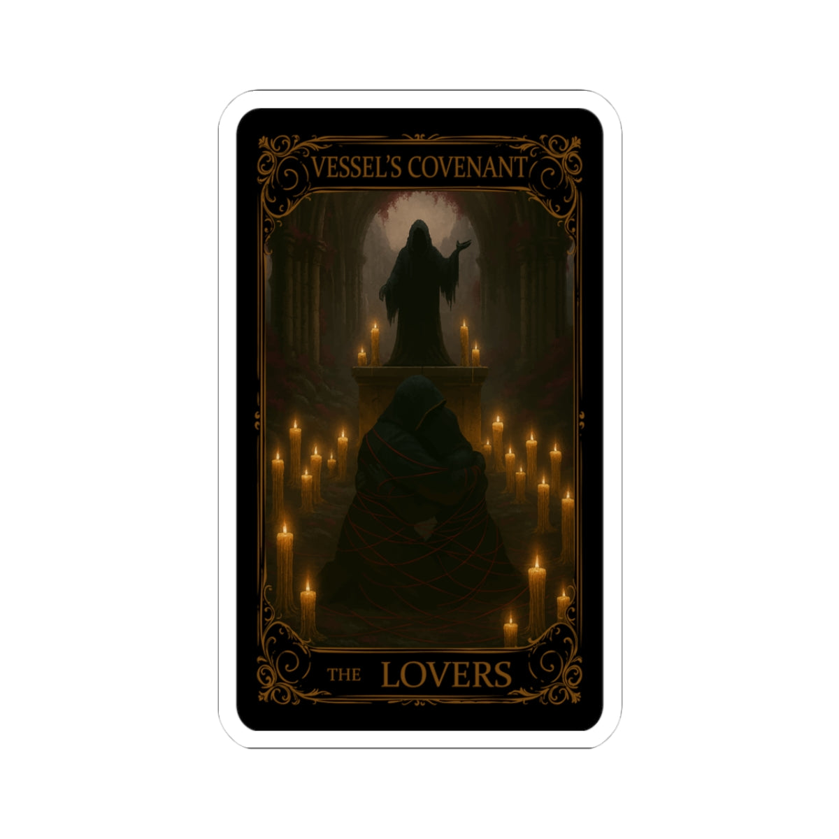 The Lovers Tarot Kiss-Cut Stickers, Romantic Gift, Witchy Decor, Tarot Aesthetic, Laptop Stickers, Magical Home Decor