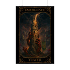 Caramel: The Tower Tower Tarot Satin Poster - Art Print, Wall Decor, Fantasy Artwork, Gothic Home Decor, Gift for Fantasy Lovers