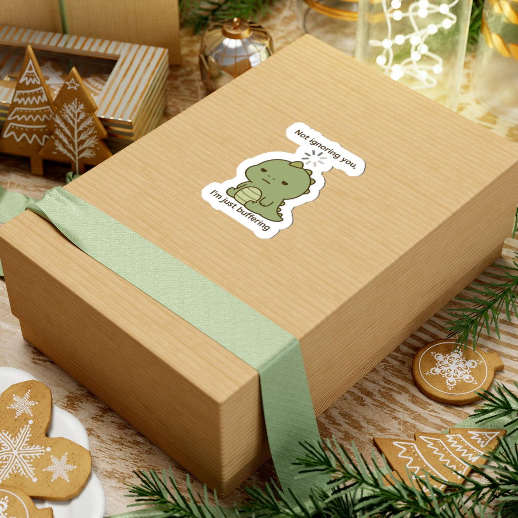 Cute Dino Ignoring Stickers, Kids Sticker Pack, Scrapbook Decals, Laptop Decals, Water Bottle Stickers, Vinyl Stickers