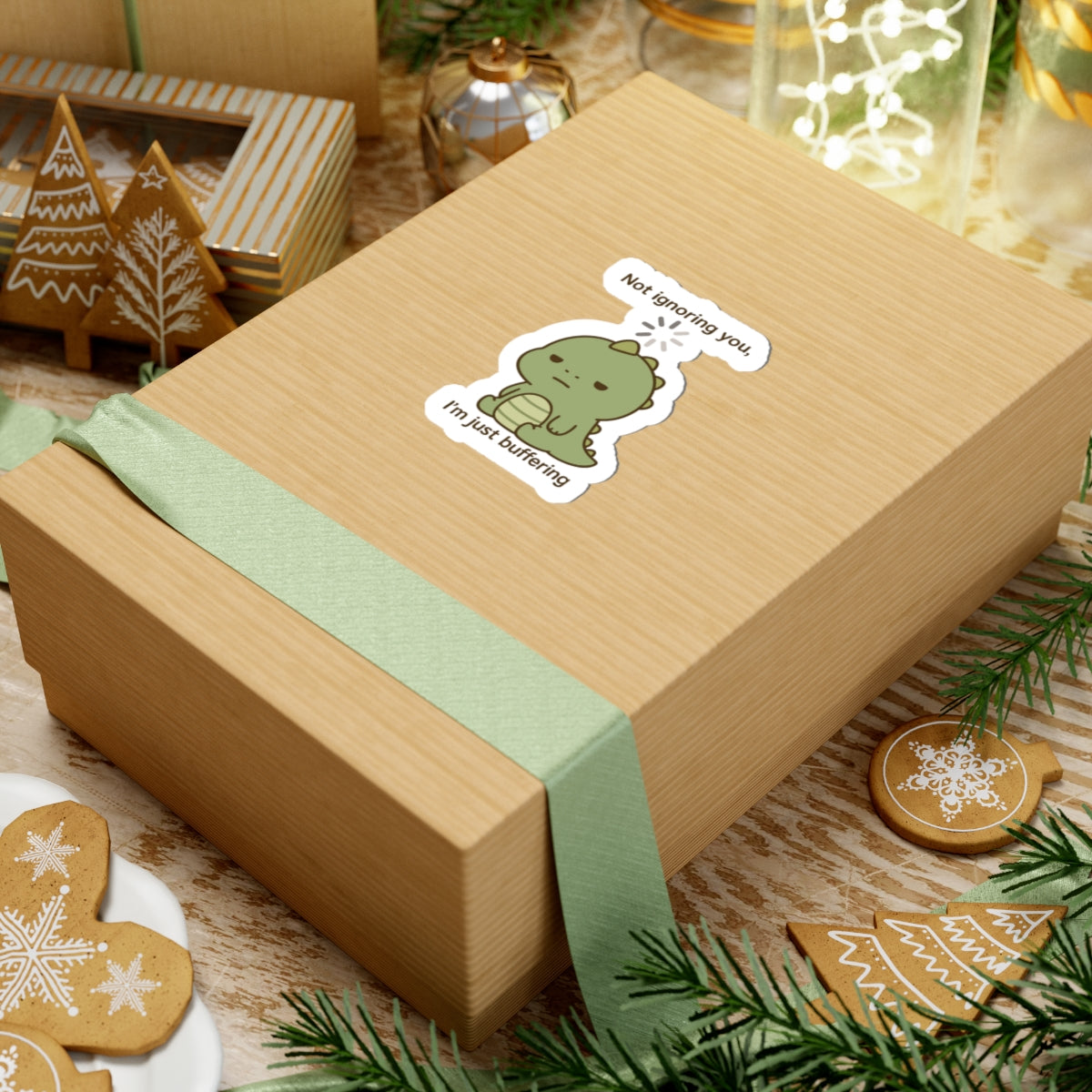 Cute Dino Ignoring Stickers, Kids Sticker Pack, Scrapbook Decals, Laptop Decals, Water Bottle Stickers, Vinyl Stickers