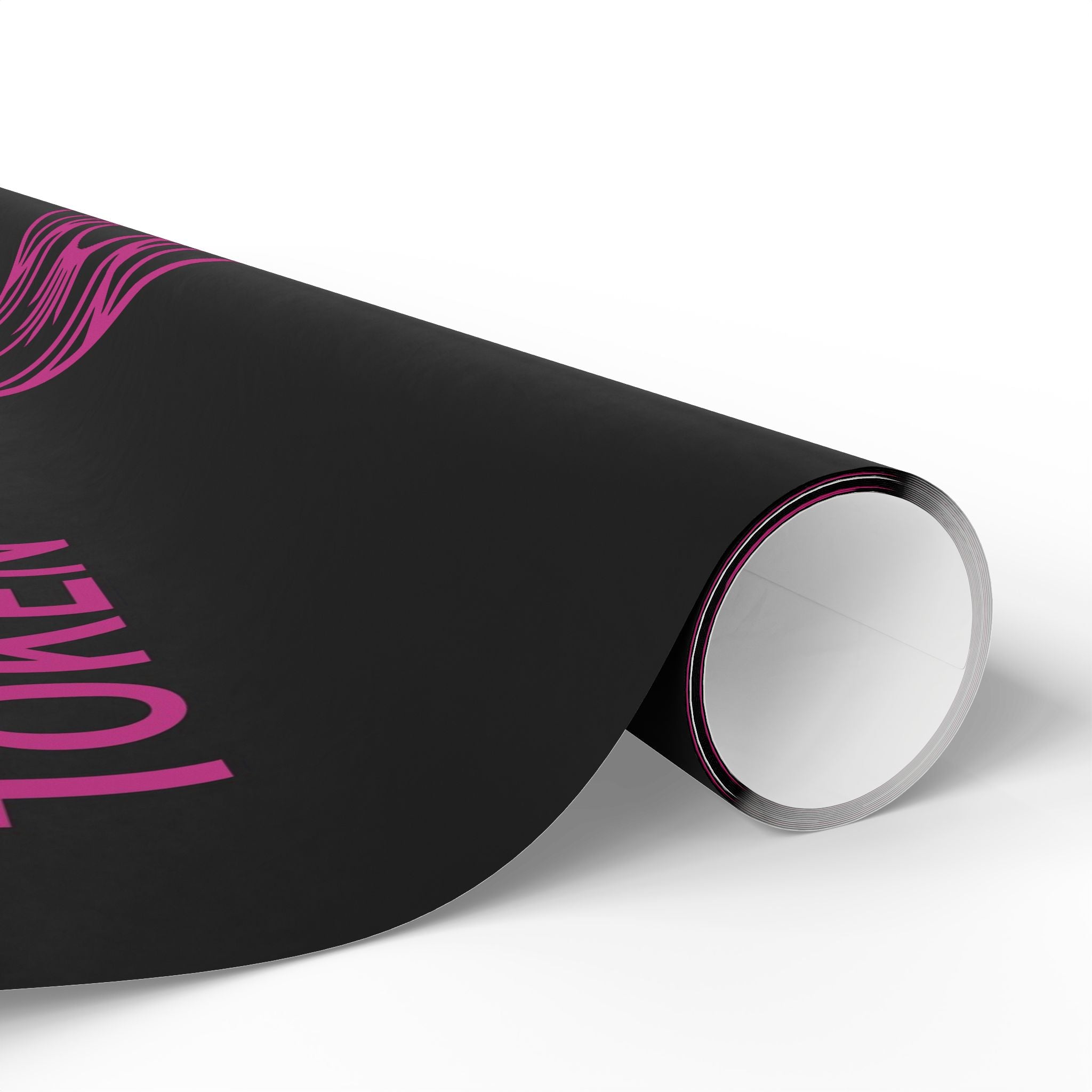 Black & Pink Gothic Spider Wrapping Paper Roll — Halloween Gift Wrap