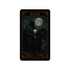 Page of Cups Tarot- Kiss-Cut Stickers, Page of Cups Design, Dark Aesthetic Decor, Unique Gifts for Tarot Lovers, Laptop and Journal Stickers