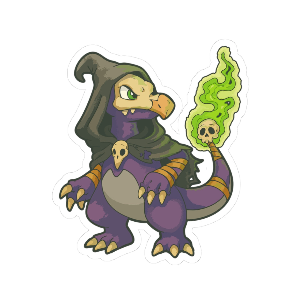 Halloween Lizard Monster Kiss-Cut Stickers | Fantasy Vibe, Perfect for Laptops, Notebooks, Water Bottles, Gifts, Halloween Decor