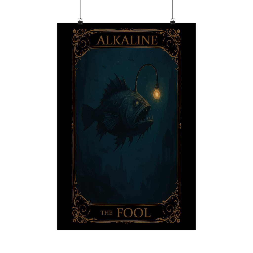 Alkaline The Fool, Mystical Satin Poster, Wall Art, Home Decor, Fantasy Decor, Gift for Dreamers, Witchy Art