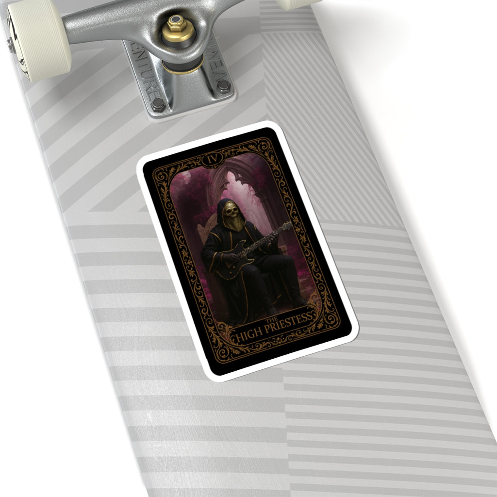 The High Priestess Tarot Themed Kiss-Cut Stickers - Witchy Decor, Laptop Adhesive, Dark Academia Art, Tarot Inspired Stickers