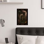 The Justice Tarot Euclid Satin Poster, Wall Art Print, Gothic Home Decor, Gift for Collectors, Fantasy Wall Hanging