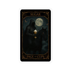 Page of Cups Tarot- Kiss-Cut Stickers, Page of Cups Design, Dark Aesthetic Decor, Unique Gifts for Tarot Lovers, Laptop and Journal Stickers