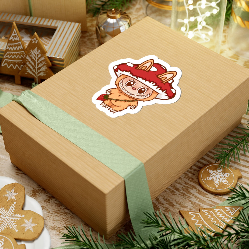 Cute Mushroom Labubu Kiss-Cut Stickers, Adorable Art Stickers for Laptops, Journals, Scrapbooking, Kid's Parties, Gifts