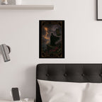 King of Cups Tarot- Mystical Art Satin Poster, Tarot Wall Decor, King of Cups Print, Bohemian Home Decor, Gift for Tarot Lovers, Spiritual Artwork