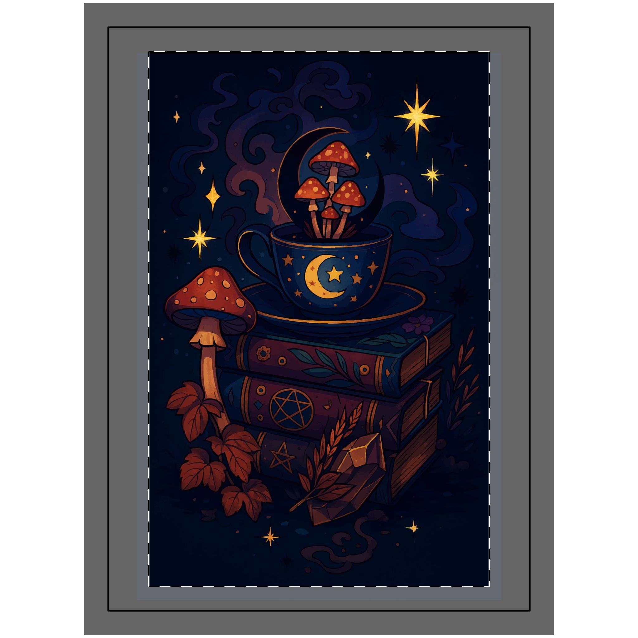 Mystical Magical Mushroom Wall Tapestry