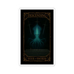 Four of Swords Tarot- Mystical Octopus Kiss-Cut Stickers | Fantasy Decor, Laptop Stickers, Tarot Art, Quirky Gifts, Room Aesthetics