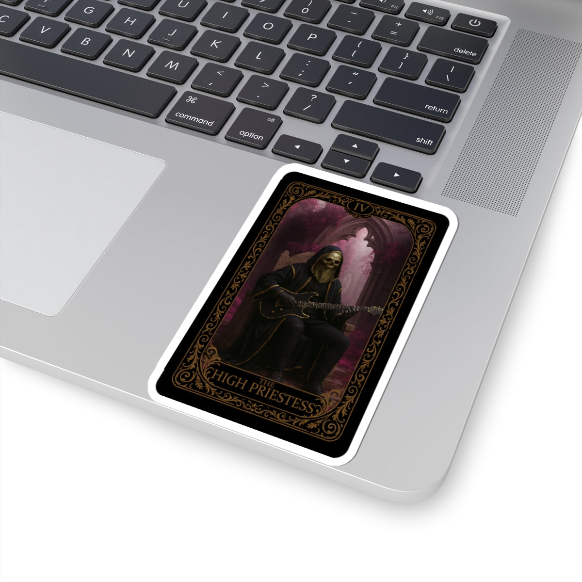 The High Priestess Tarot Themed Kiss-Cut Stickers - Witchy Decor, Laptop Adhesive, Dark Academia Art, Tarot Inspired Stickers