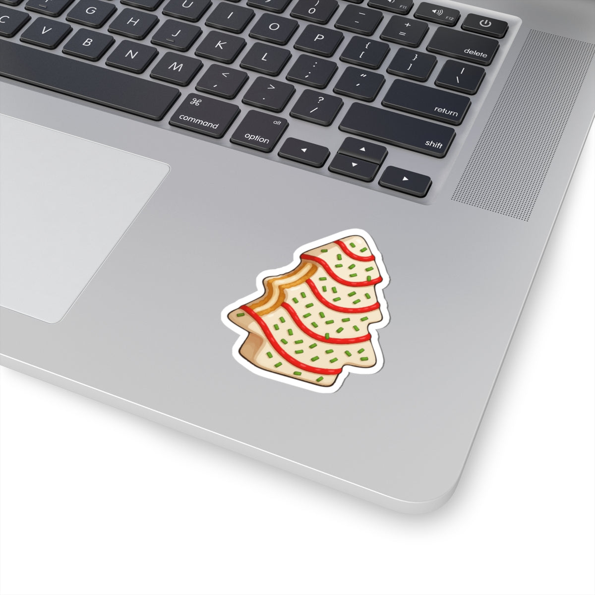 Christmas Tree Cookie Kiss-Cut Sticker - Cute Holiday Laptop Decal