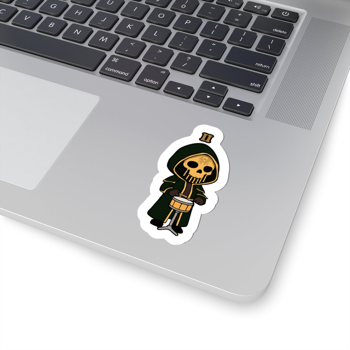 Chibi Drumming Kiss-Cut Stickers | Creepy Cute Decor, Halloween Fun, Laptop Stickers, Unique Gifts, Punk Aesthetic