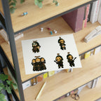 Chibi Band Members- Character Sticker Sheets for Halloween, Crafting, Journaling, Gift Wrap, and Decor