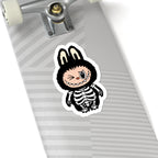 Skeleton Labubu Kiss-Cut Stickers, Perfect for Laptops, Water Bottles, Halloween Decor, Cute Gifts, Kids' Crafts