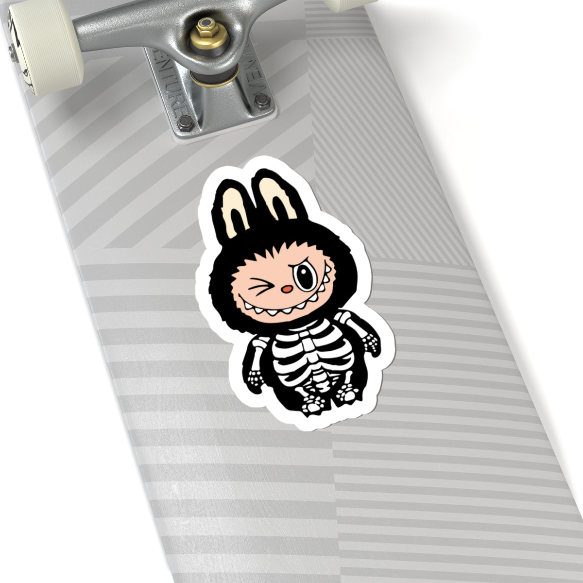 Skeleton Labubu Kiss-Cut Stickers, Perfect for Laptops, Water Bottles, Halloween Decor, Cute Gifts, Kids' Crafts