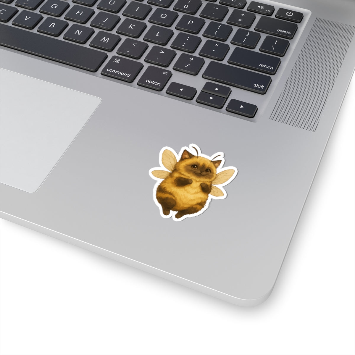 Bumblecat Kiss-Cut Sticker — Adorable Bee-Cat Vinyl Decal for Laptops & Water Bottles
