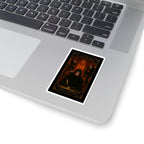 Three of Pentacles Tarot- Mystical Kiss-Cut Stickers - Intriguing Art for Planners, Laptops, Journals, Gifts, Decor