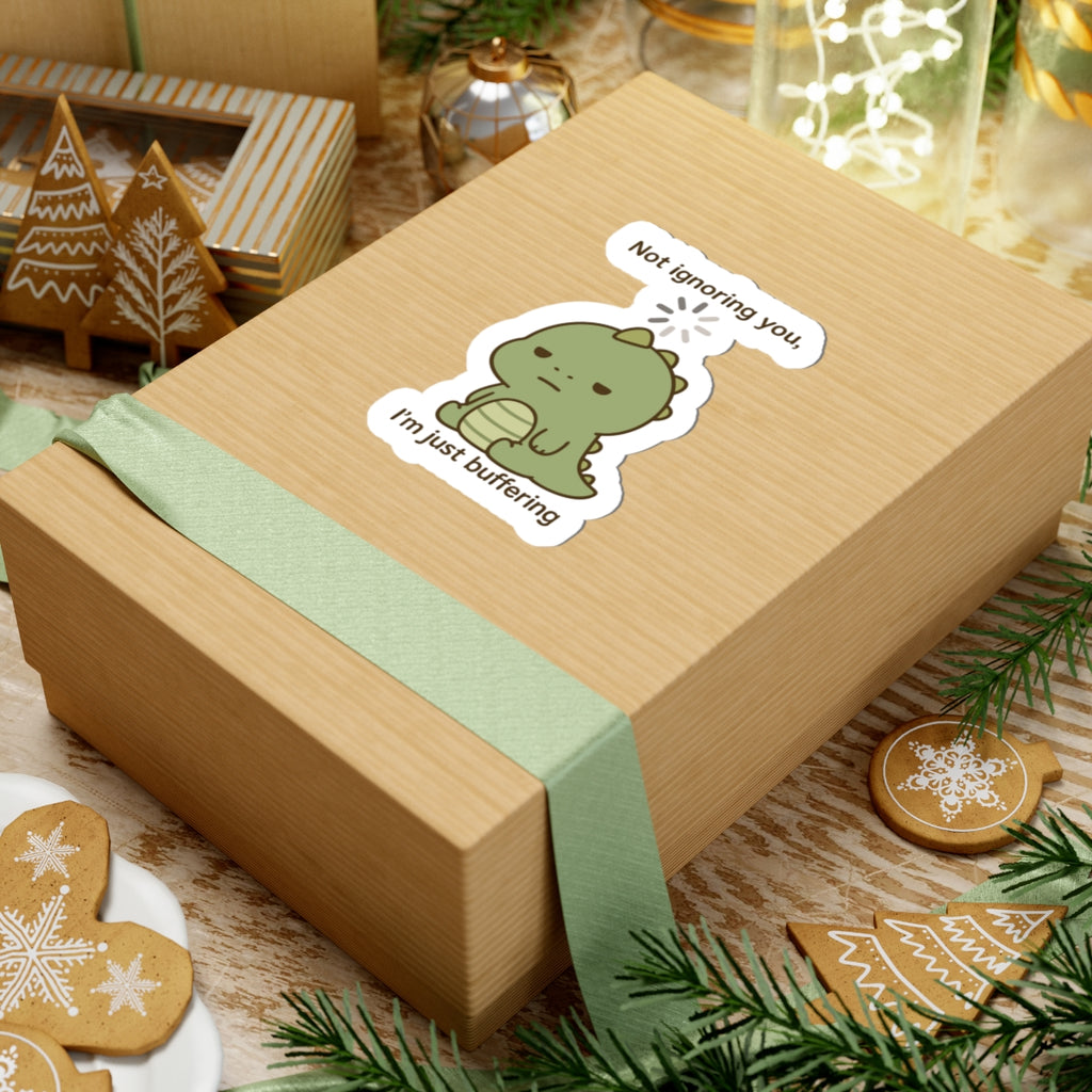 Cute Dino Ignoring Stickers, Kids Sticker Pack, Scrapbook Decals, Laptop Decals, Water Bottle Stickers, Vinyl Stickers