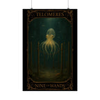 Nine Of Wands- Mystical Octopus Satin Poster, Ocean Art Print, Nautical Home Decor, Fantasy Wall Art, Gift for Art Lovers
