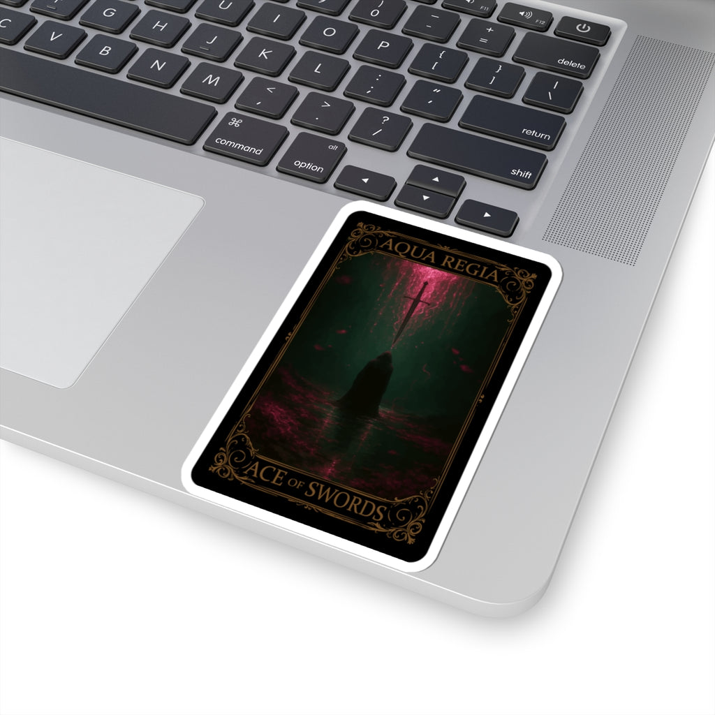 Ace of Swords Tarot- Mystical Kiss-Cut Stickers | Ace of Swords, Tarot Art, Witchy Decor, Laptop Stickers, Spiritual Gifts, Unique Artwork