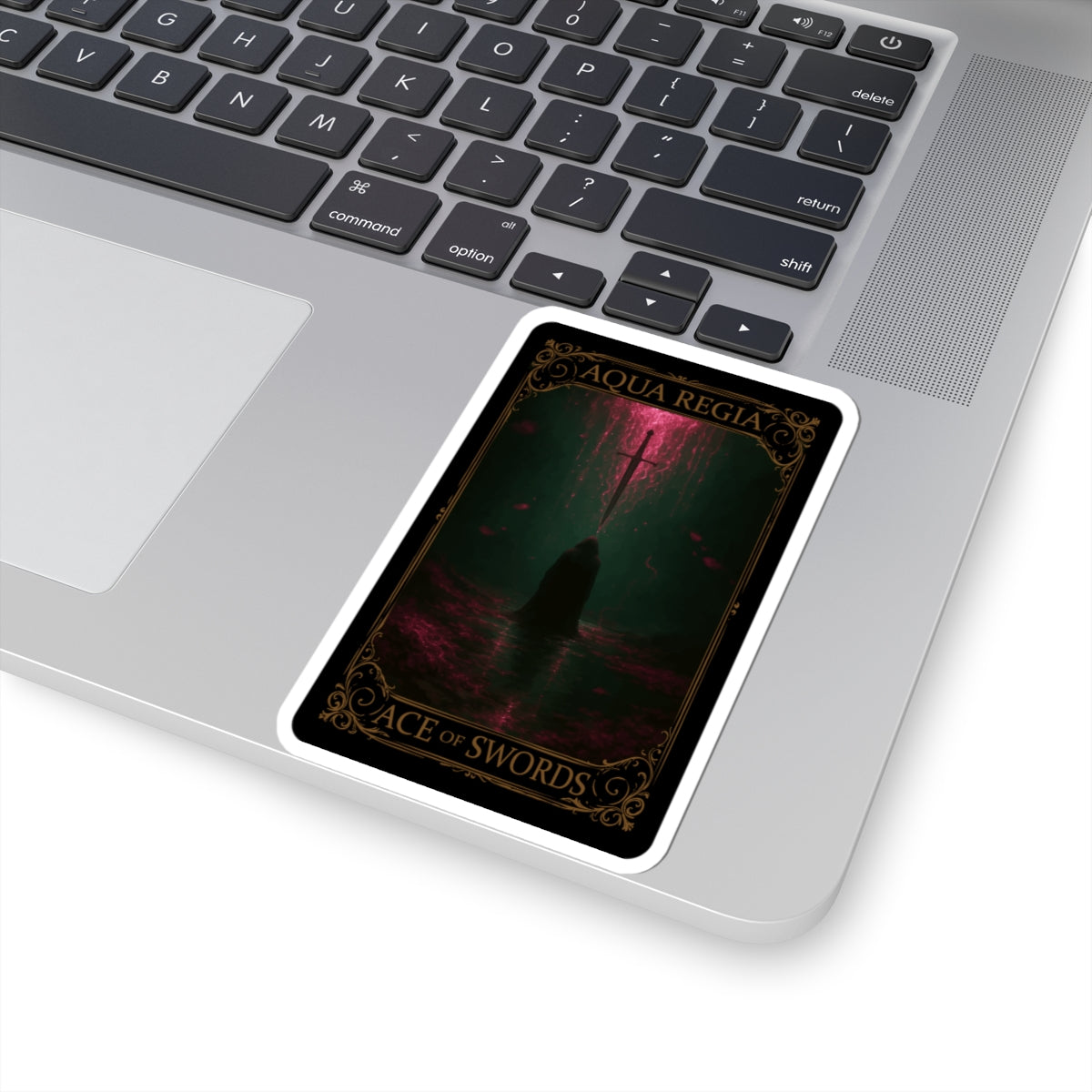 Ace of Swords Tarot- Mystical Kiss-Cut Stickers | Ace of Swords, Tarot Art, Witchy Decor, Laptop Stickers, Spiritual Gifts, Unique Artwork