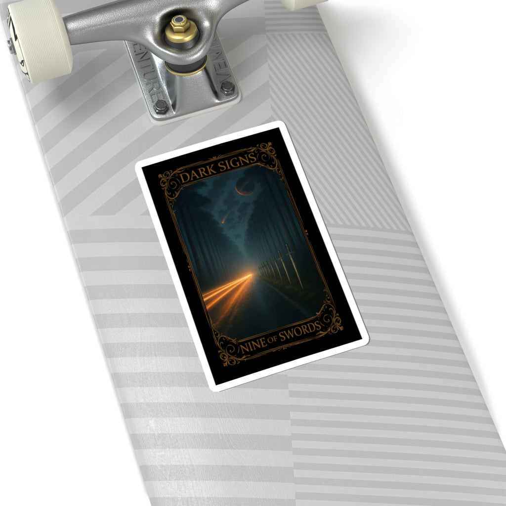 Nine of Swords Tarot- Mystical Kiss-Cut Stickers | Dark Signs Collection, Tarot Art, Home Decor, Gift for Tarot Fans, Witchy Aesthetic