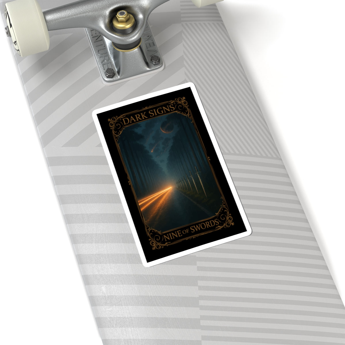 Nine of Swords Tarot- Mystical Kiss-Cut Stickers | Dark Signs Collection, Tarot Art, Home Decor, Gift for Tarot Fans, Witchy Aesthetic