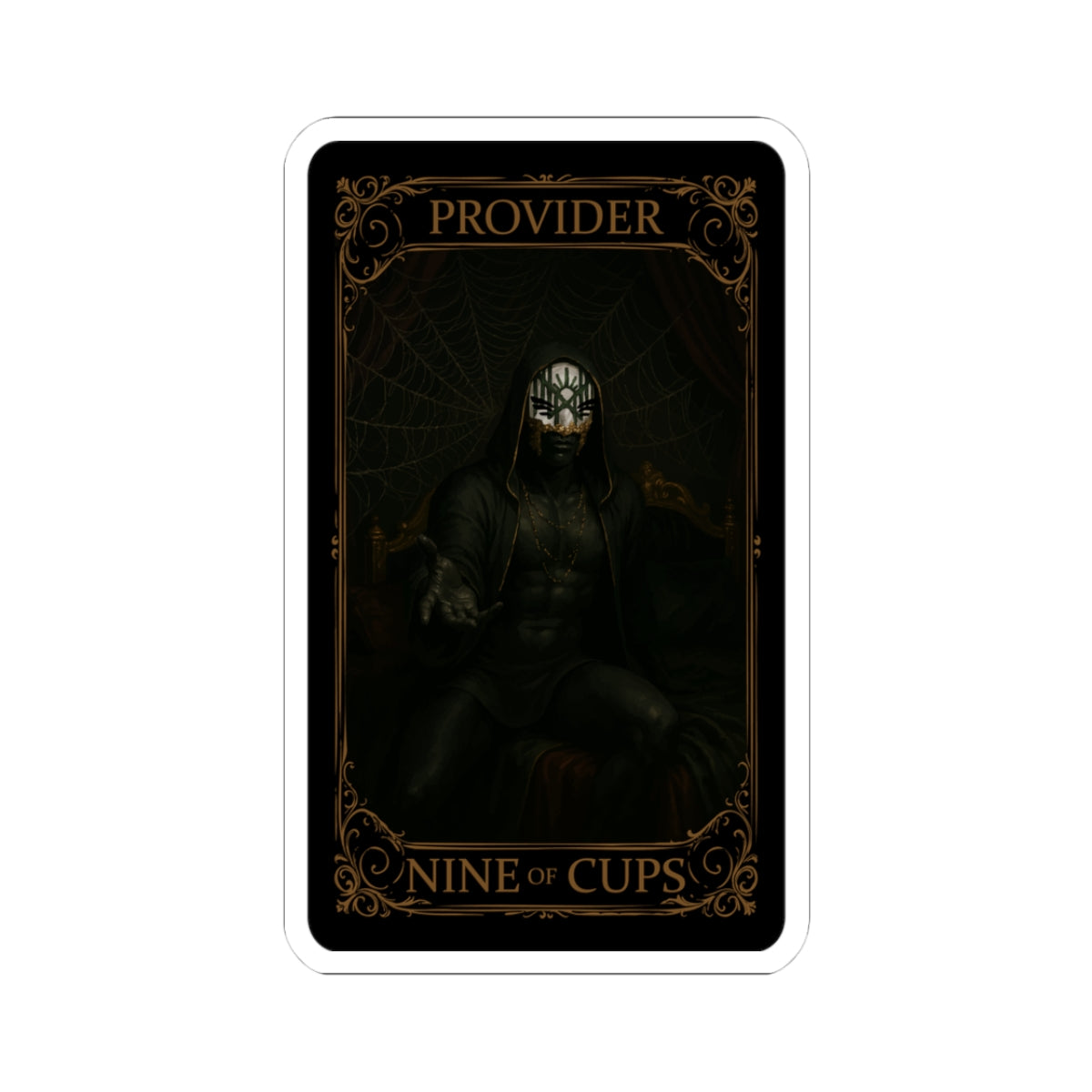 Nine of Cups Tarot- Mystical Tarot Stickers - Provider Nine of Cups, Spiritual Decor, Witchy Gifts, Boho Aesthetic, Astrological Celebrations