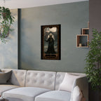 The Hierophant Tarot, Gothic Satin Poster, Unique Art Print, Wall Decor, Tarot Card Home Decor, Gothic Aesthetic Wall Art