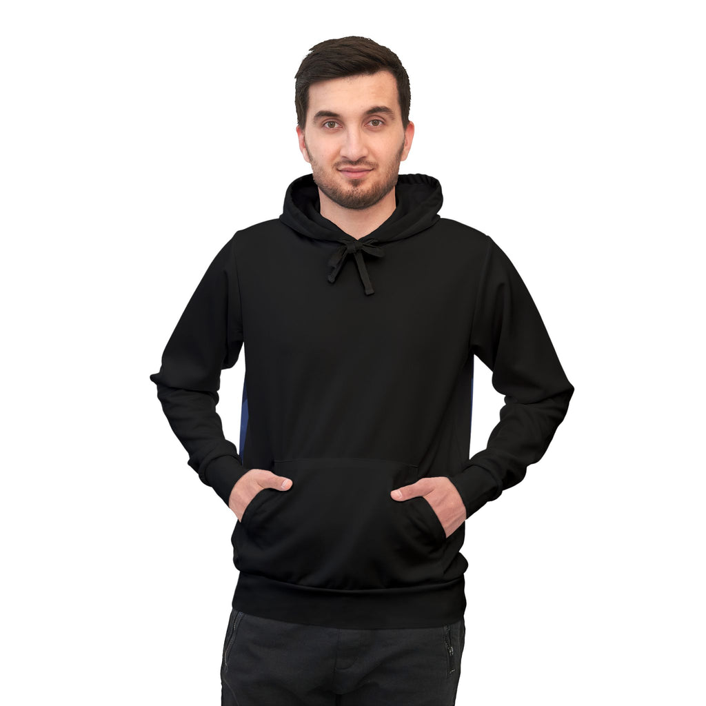 Dark Bubble Mew-Celestial Cat Athletic Hoodie — Cute Night Sky All-Over Print