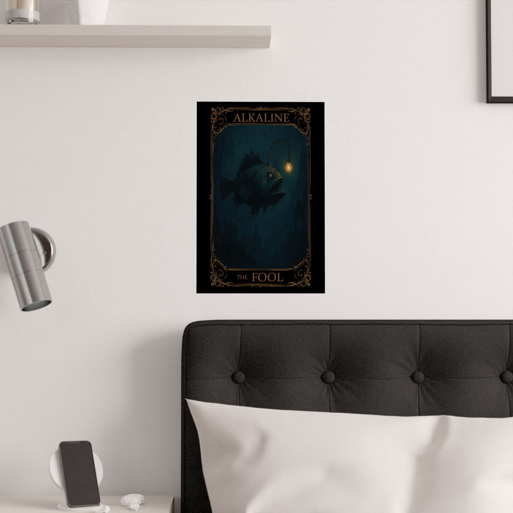 Alkaline The Fool, Mystical Satin Poster, Wall Art, Home Decor, Fantasy Decor, Gift for Dreamers, Witchy Art