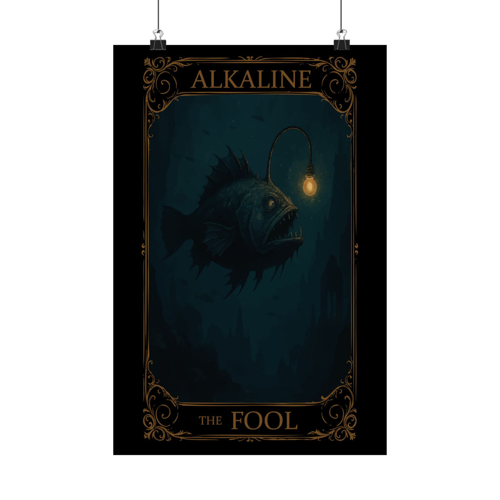 Alkaline The Fool, Mystical Satin Poster, Wall Art, Home Decor, Fantasy Decor, Gift for Dreamers, Witchy Art