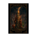 Caramel: The Tower Tower Tarot Satin Poster - Art Print, Wall Decor, Fantasy Artwork, Gothic Home Decor, Gift for Fantasy Lovers