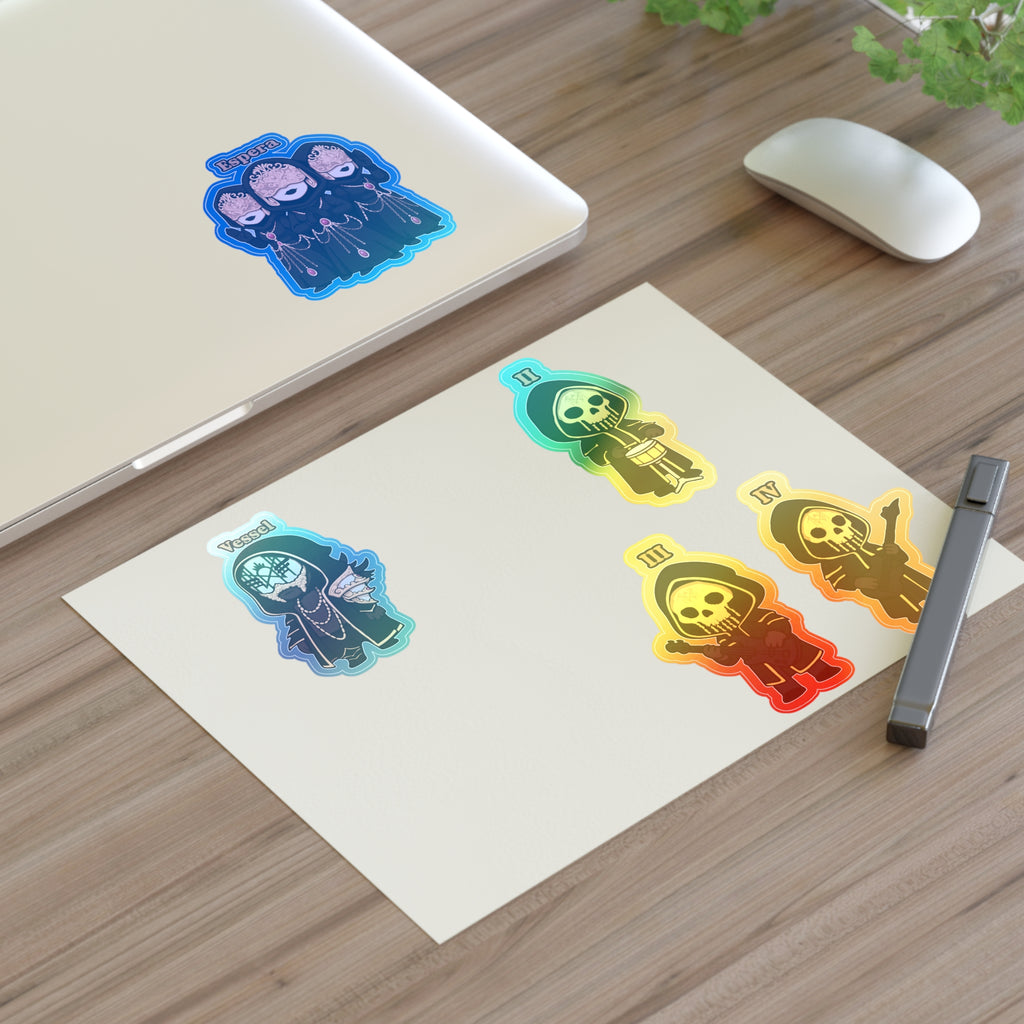 Chibi Band Members- Character Sticker Sheets for Halloween, Crafting, Journaling, Gift Wrap, and Decor