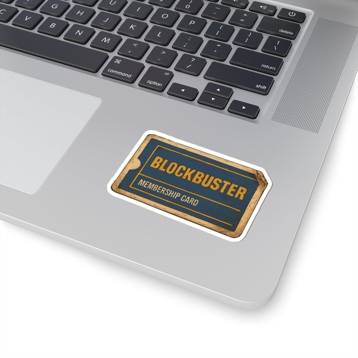 Blockbuster Membership Card Sticker — Retro Movie Rental Kiss-Cut Decal