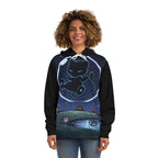 Dark bubble mew-Cute Cosmic Creature Hoodie — Night Sky Alien Art Pullover