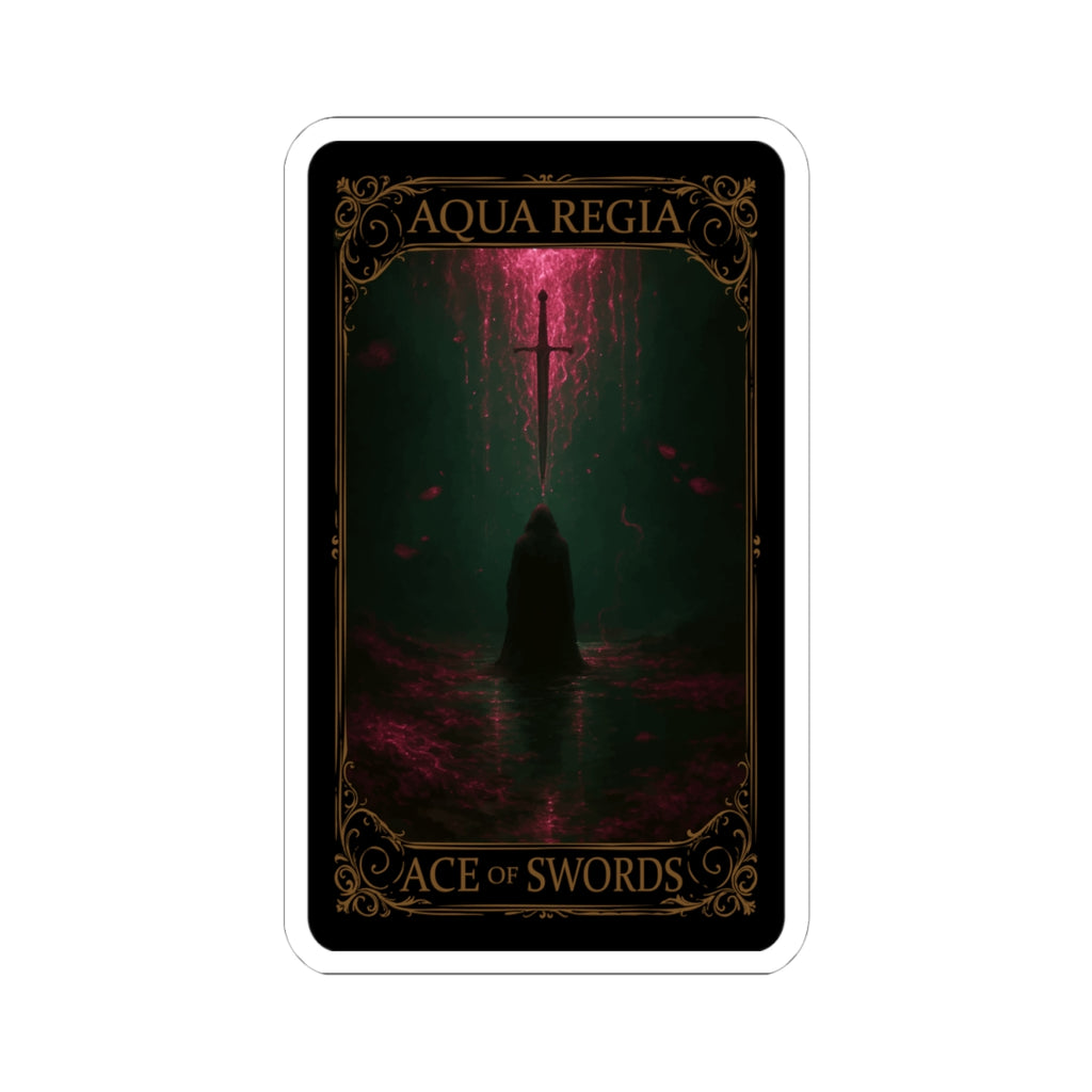 Ace of Swords Tarot- Mystical Kiss-Cut Stickers | Ace of Swords, Tarot Art, Witchy Decor, Laptop Stickers, Spiritual Gifts, Unique Artwork