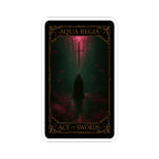 Ace of Swords Tarot- Mystical Kiss-Cut Stickers | Ace of Swords, Tarot Art, Witchy Decor, Laptop Stickers, Spiritual Gifts, Unique Artwork