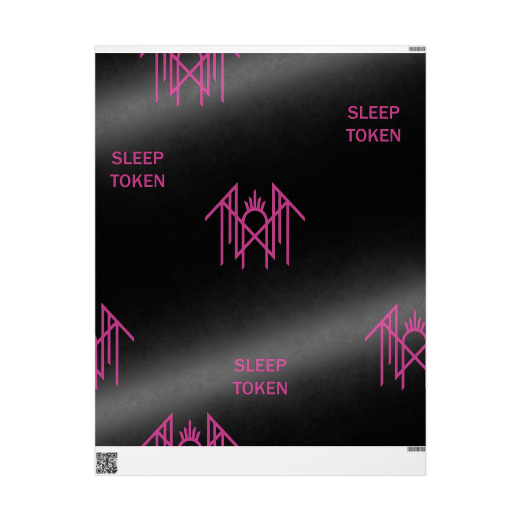 Black & Pink Gothic Spider Wrapping Paper Roll — Halloween Gift Wrap