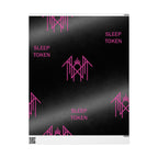 Black & Pink Gothic Spider Wrapping Paper Roll — Halloween Gift Wrap