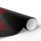 Black & Red Spider Pattern Wrapping Paper Roll — Gothic Gift Wrap for Halloween & Fans