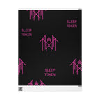 Black & Pink Gothic Spider Wrapping Paper Roll — Halloween Gift Wrap