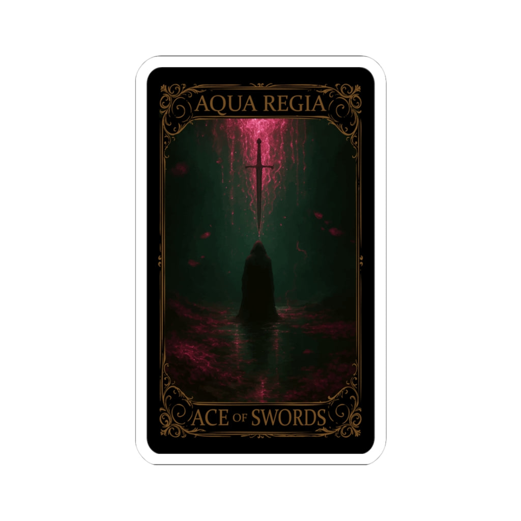 Ace of Swords Tarot- Mystical Kiss-Cut Stickers | Ace of Swords, Tarot Art, Witchy Decor, Laptop Stickers, Spiritual Gifts, Unique Artwork