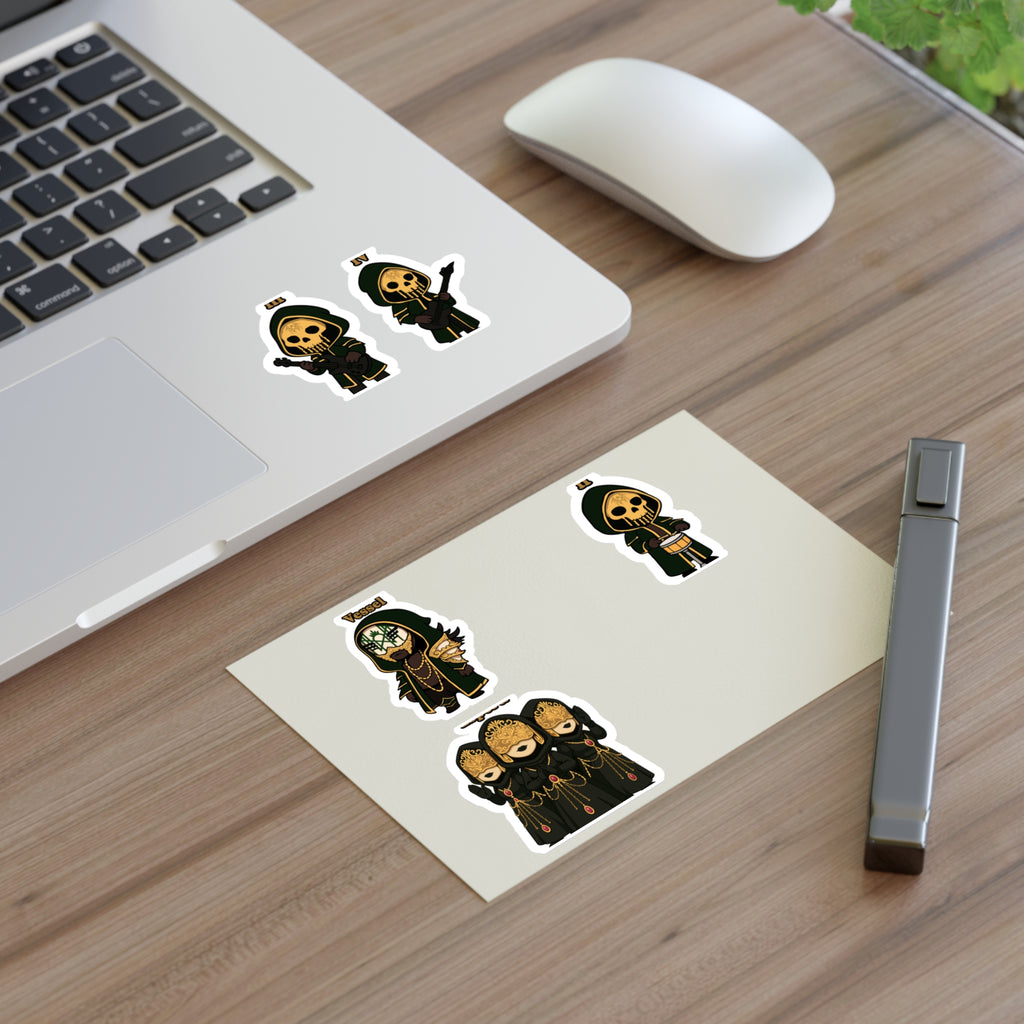 Chibi Band Members- Character Sticker Sheets for Halloween, Crafting, Journaling, Gift Wrap, and Decor
