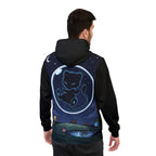 Dark Bubble Mew-Celestial Cat Athletic Hoodie — Cute Night Sky All-Over Print