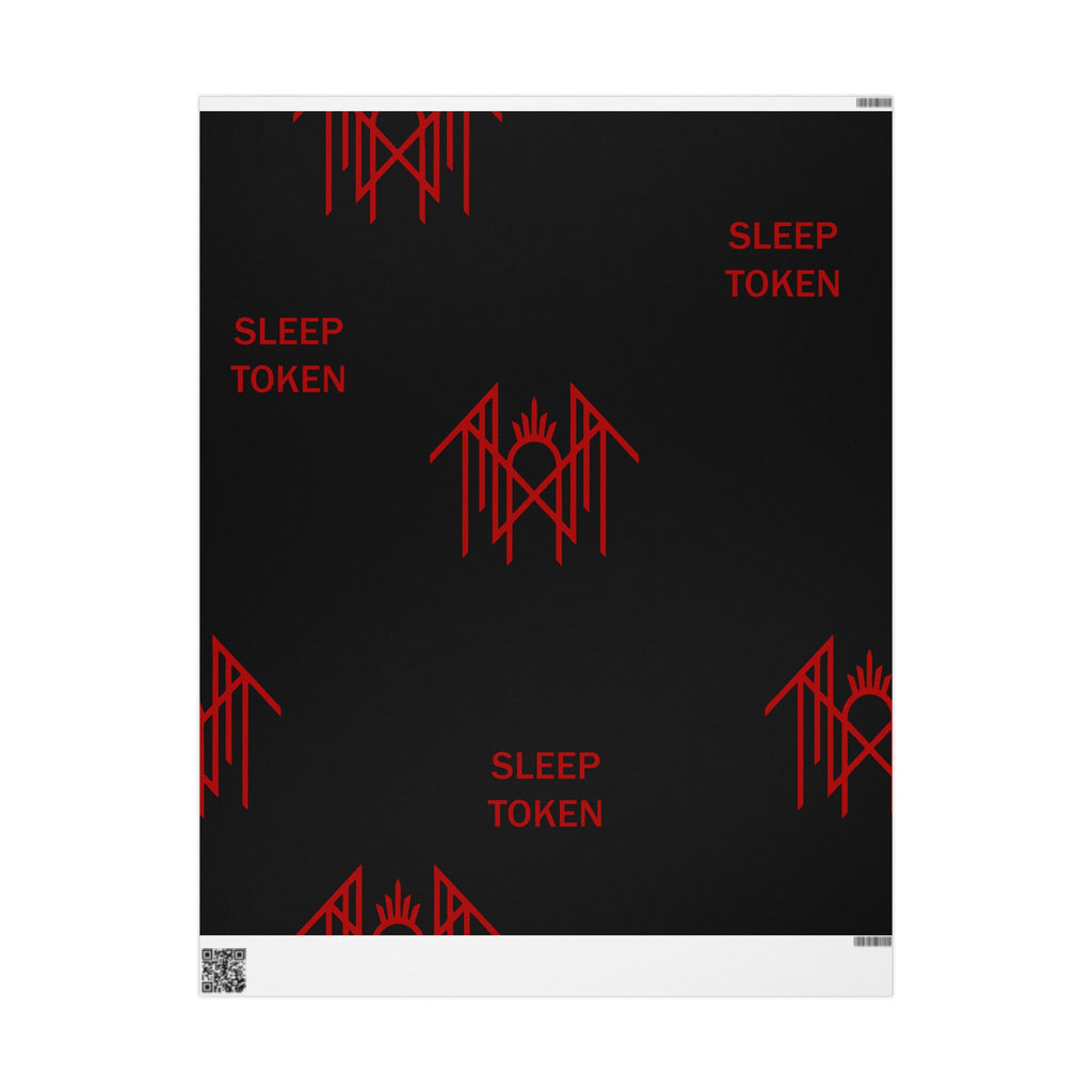 Black & Red Spider Pattern Wrapping Paper Roll — Gothic Gift Wrap for Halloween & Fans